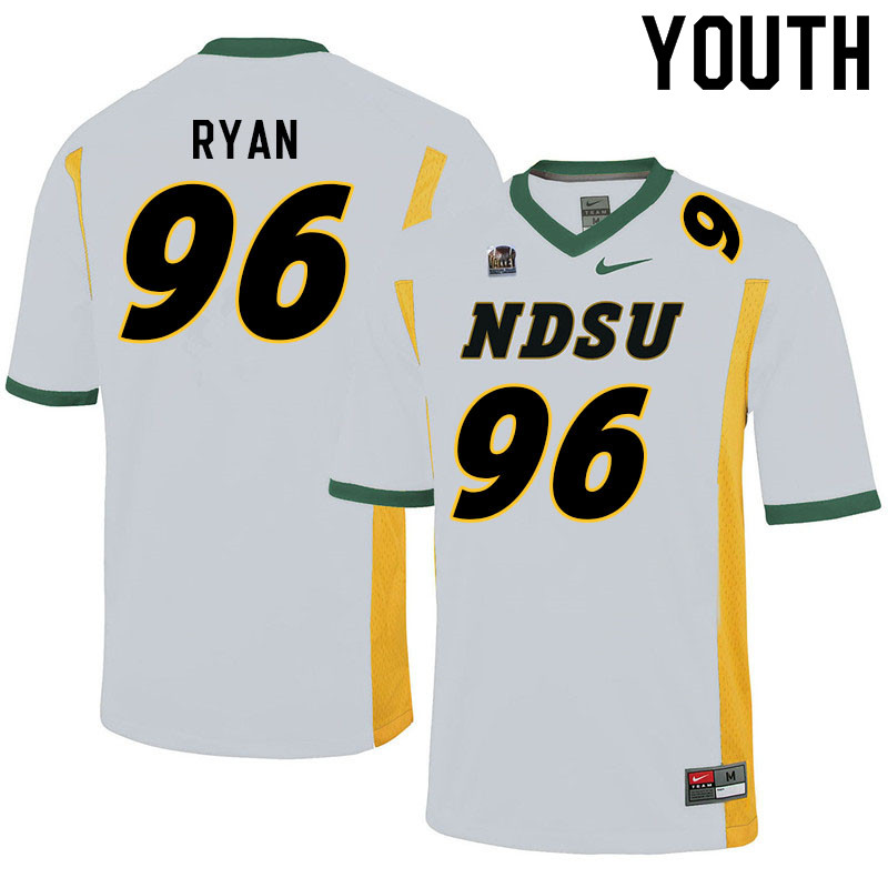 Youth #96 Reed Ryan North Dakota State Bison College Football Jerseys Sale-White